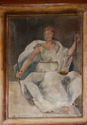 Hall of Justice: allegory of justice.